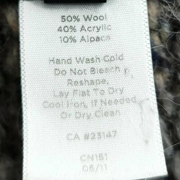 Talbots Chunky Wool Alpaca Waterfall Cardigan Sweater LG - Picture 8 of 9